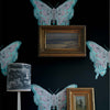 Butterfly Blues & Silver on Pale Blue