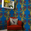 Grand Thistle Gold & Purple on Dark Blue