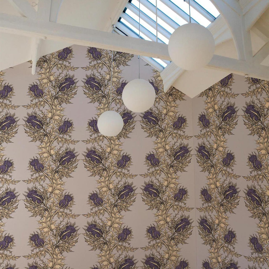 Grand Thistle Gold & Purple on Stone