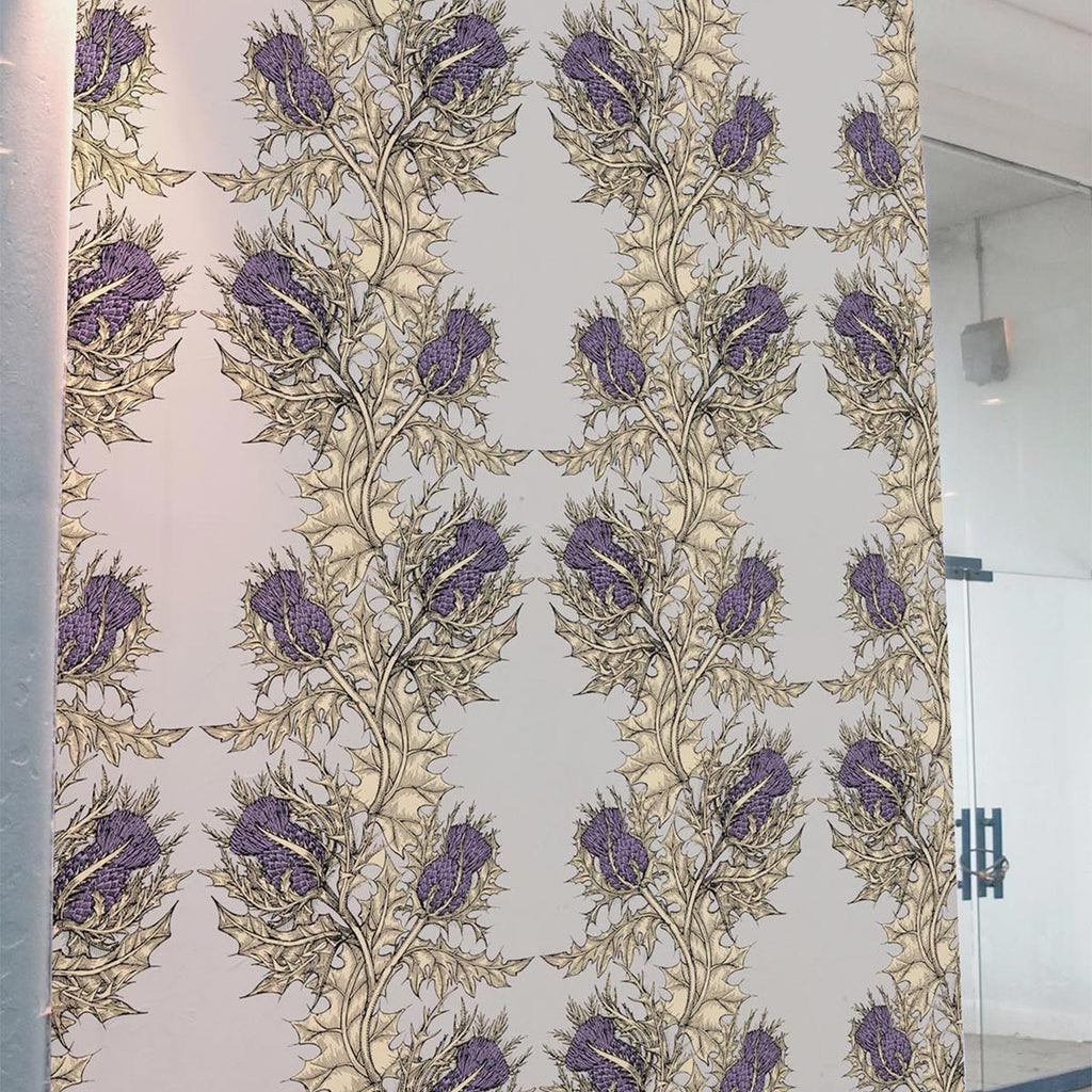 Grand Thistle Gold & Purple on Stone