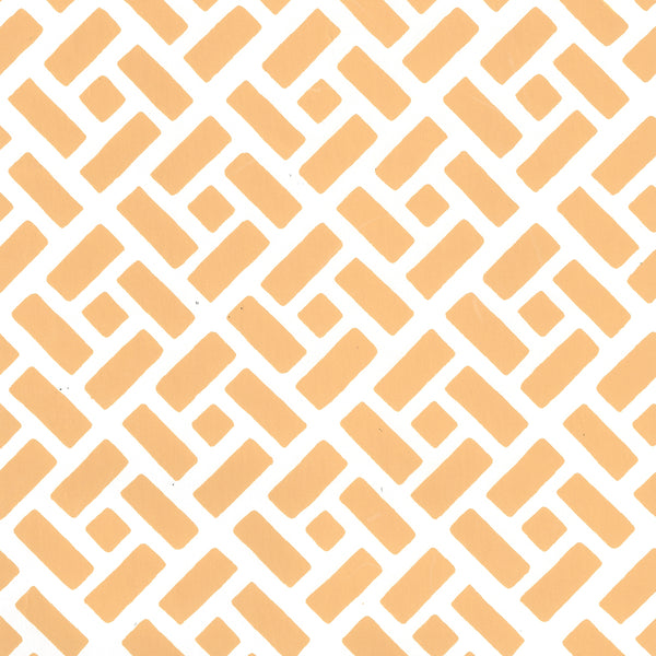 Edo Inca Gold on Almost White Screen Printed - Off-White Wallcovering | China Seas