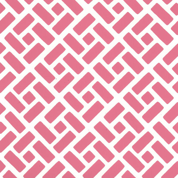 Edo Watermelon on Almost White Screen Printed - Off-White Wallcovering | China Seas