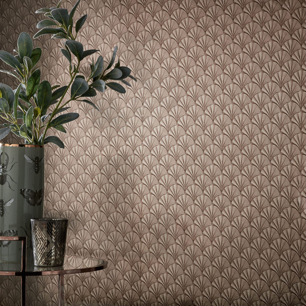 Elodie Burnished - Gold Wallcovering | 1838 Wallcoverings