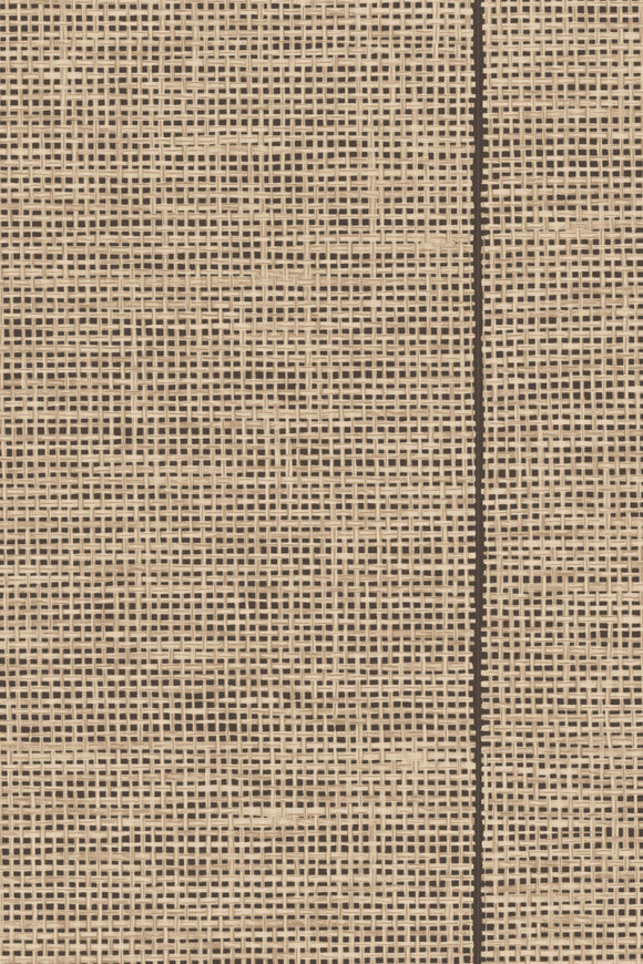 Le Raphia Tissé Raffia Stripe Black Natural Wallpaper | Arte Europe