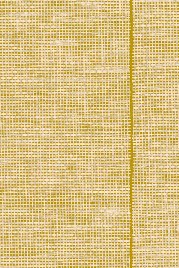 Le Raphia Tissé Raffia Stripe Marigold Wallpaper | Arte Europe