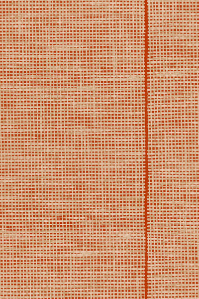 Le Raphia Tissé Raffia Stripe Chilli Wallpaper | Arte Europe