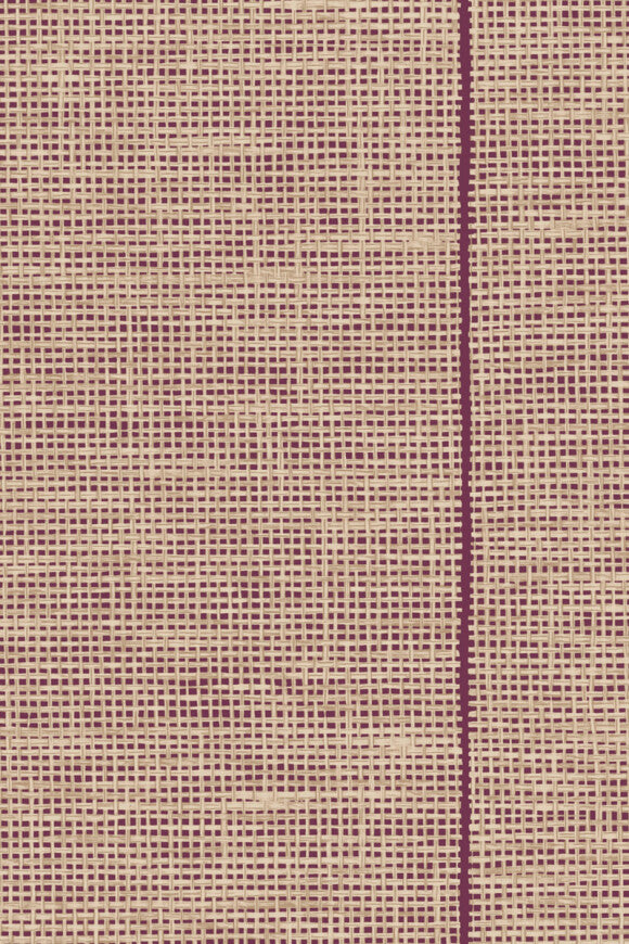 Le Raphia Tissé Raffia Stripe Wine Wallpaper | Arte Europe
