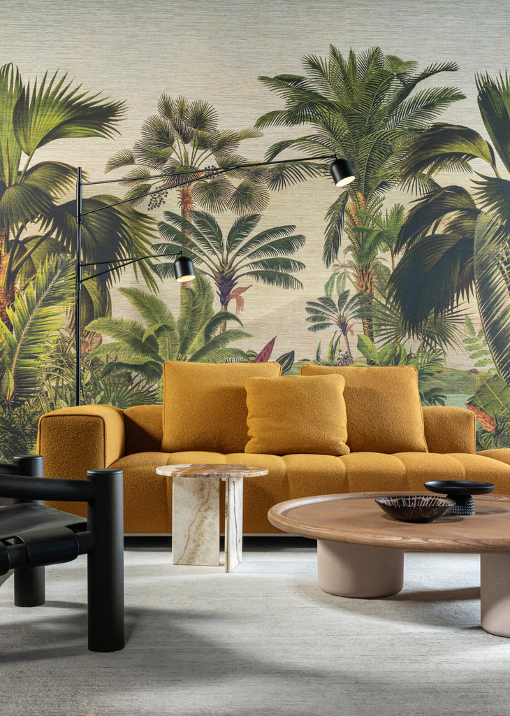 Rêverie Tropicale Green Wallpaper | Arte Europe