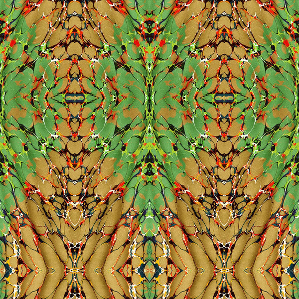 Ex Libris Grass on Old Gold | Timorous Beasties Wallcovering
