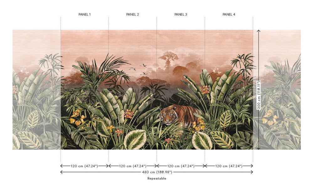 Silk Road Garden Tiger  Wallcovering -  - Image 5