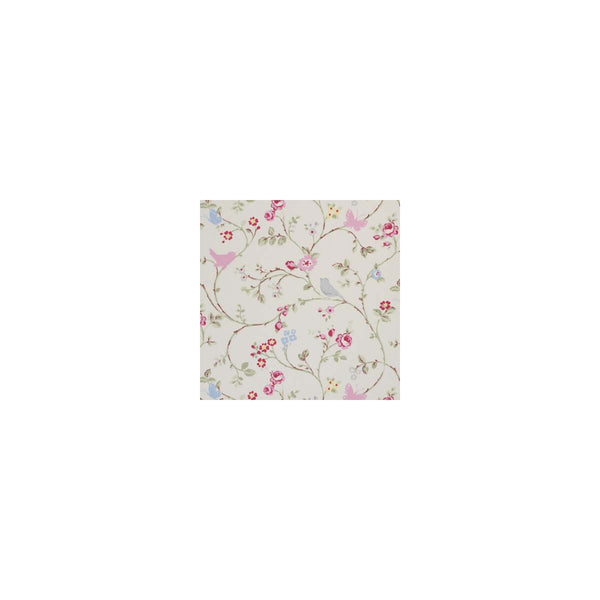Bird Trail - Grey  By Clarke And Clarke | Clarke & Clarke Vintage Classics | Botanical & Floral Multipurpose Print