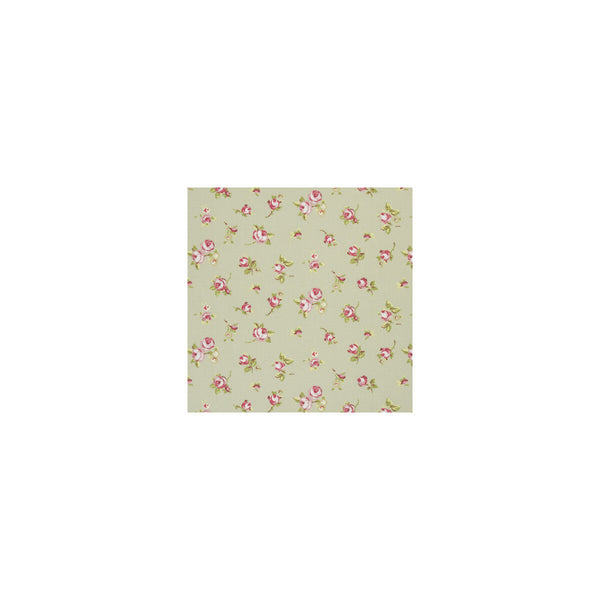 Rosebud - Sage  By Clarke And Clarke | Clarke & Clarke Vintage Classics | Botanical & Floral Multipurpose Print
