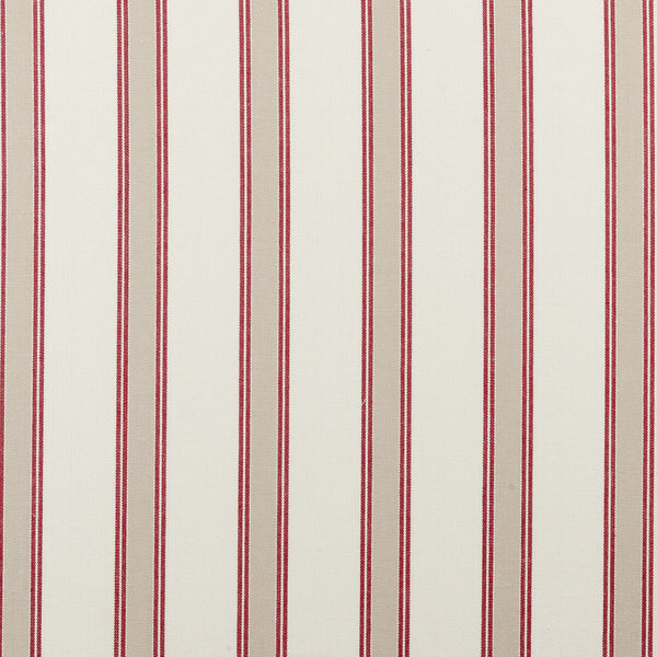 Oxford - Red  By Clarke And Clarke | Clarke & Clarke Ticking Stripes |Stripes  Multipurpose Weave