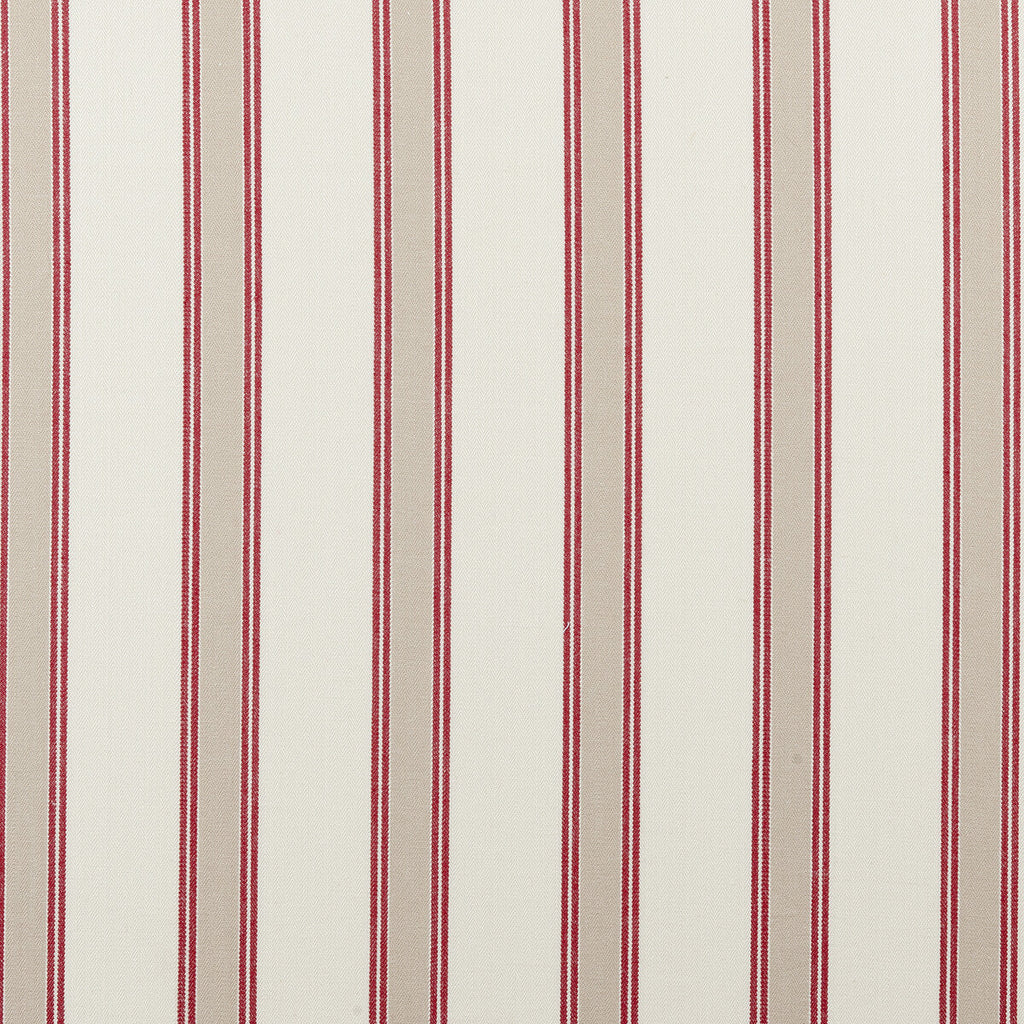Samples and Purchasing available for Oxford - Red  By Clarke And Clarke | Clarke & Clarke Ticking Stripes |Stripes  Multipurpose Weave at Designer Wallcoverings and Fabrics