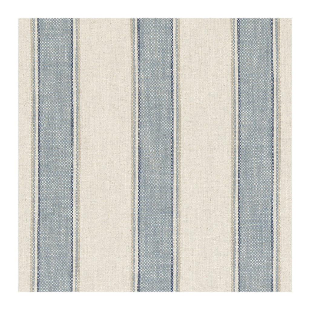 Samples and Purchasing available for Kinburn - Denim  By Clarke And Clarke | Clarke & Clarke Fairmont |Stripes  Multipurpose Weave at Designer Wallcoverings and Fabrics