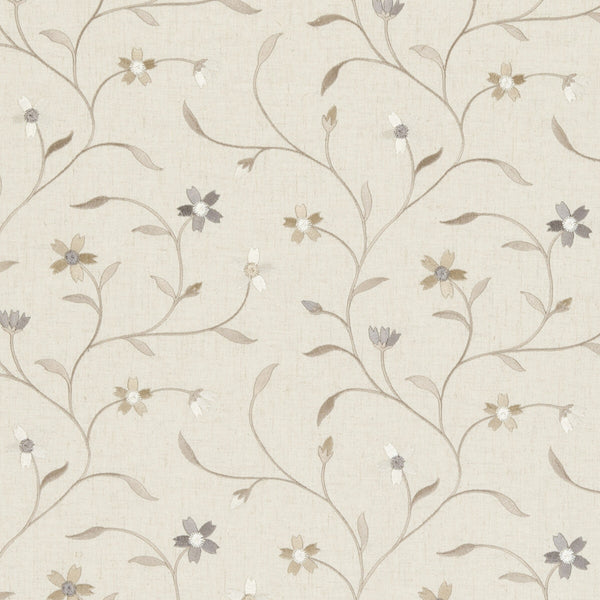 Mellor - Natural  By Clarke And Clarke | Clarke & Clarke Ribble Valley |  Drapery Embroidery