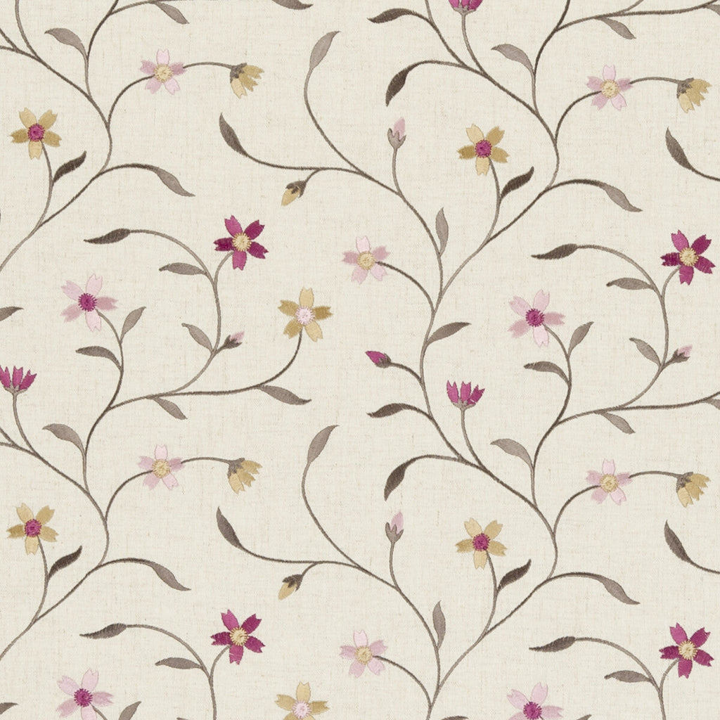 Samples and Purchasing available for Mellor - Raspberry  By Clarke And Clarke | Clarke & Clarke Ribble Valley |  Drapery Embroidery at Designer Wallcoverings and Fabrics