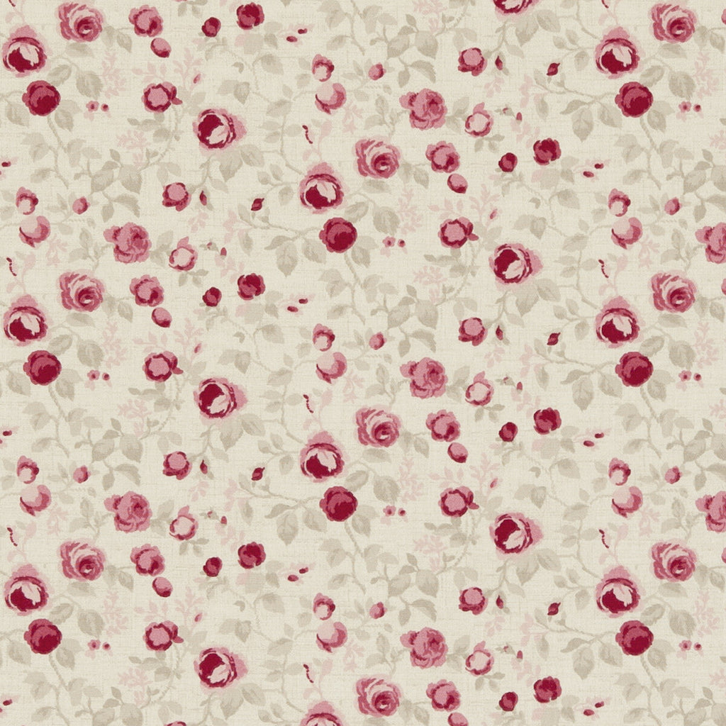 Samples and Purchasing available for Maude - Raspberry  By Clarke And Clarke | Genevieve By Studio G For C&C | Botanical & Floral Multipurpose Print at Designer Wallcoverings and Fabrics