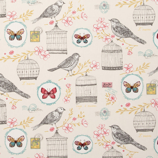 Melodie - Natural  By Clarke And Clarke | Clarke & Clarke Sketch Book | Animal/Insects Multipurpose Print