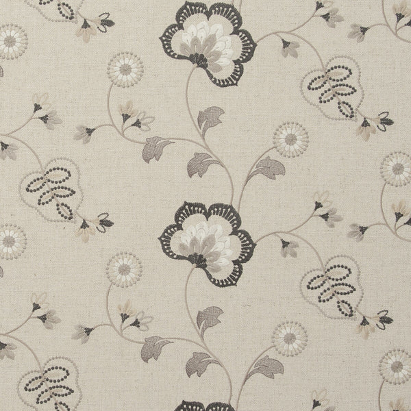 Chatsworth - Charcoal  By Clarke And Clarke | Clarke & Clarke Manor House |  Drapery Embroidery
