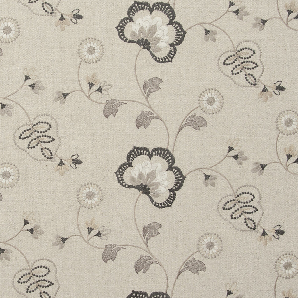Samples and Purchasing available for Chatsworth - Charcoal  By Clarke And Clarke | Clarke & Clarke Manor House |  Drapery Embroidery at Designer Wallcoverings and Fabrics