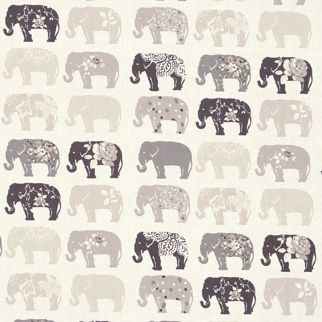 Samples and Purchasing available for Elephants - Natural  By Clarke And Clarke | Clarke & Clarke Blighty | Animal/Insects Multipurpose Print at Designer Wallcoverings and Fabrics