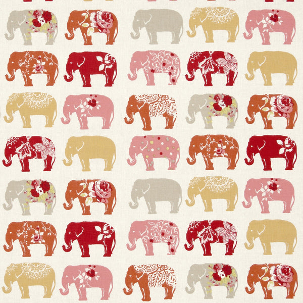 Elephants - Spice  By Clarke And Clarke | Clarke & Clarke Blighty | Animal/Insects Multipurpose Print
