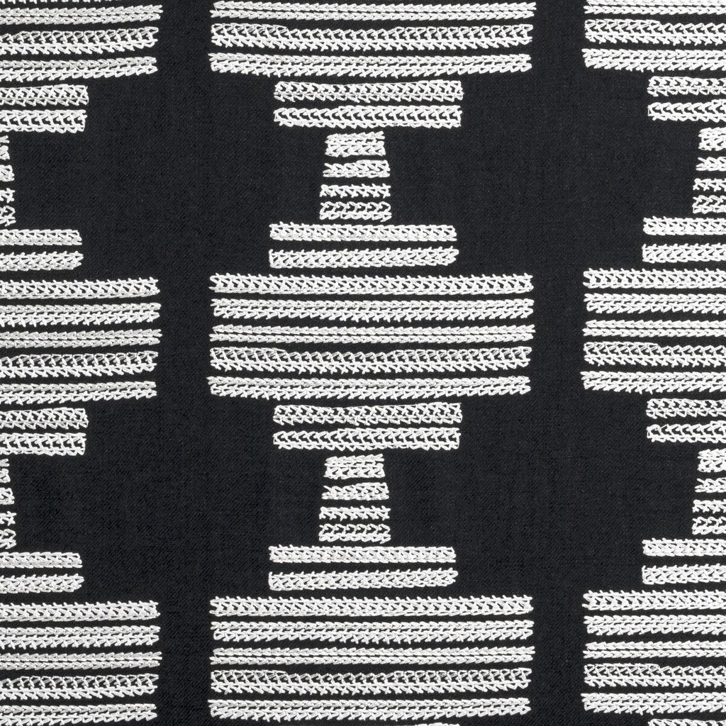 Samples and Purchasing available for Bw1010 - Black/White  By Clarke And Clarke | Clarke & Clarke Black + White |  Drapery Embroidery at Designer Wallcoverings and Fabrics