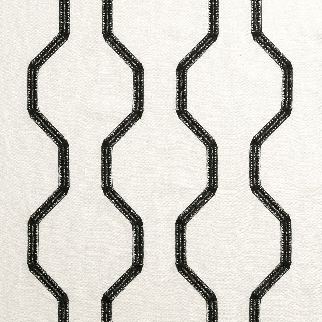Samples and Purchasing available for Bw1012 - Black/White  By Clarke And Clarke | Clarke & Clarke Black + White |  Drapery Embroidery at Designer Wallcoverings and Fabrics