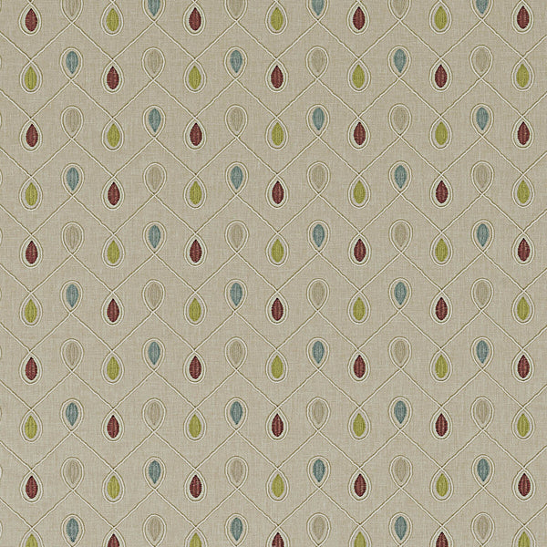 Healey - Raspberry/Duckegg  By Clarke And Clarke | Clarke & Clarke Richmond |  Drapery Embroidery
