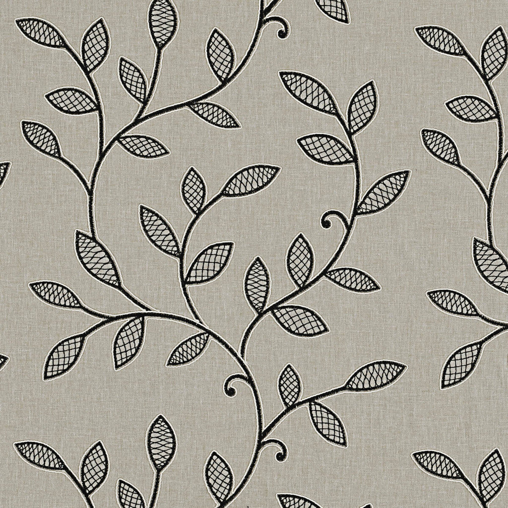 Samples and Purchasing available for Hetton - Charcoal  By Clarke And Clarke | Clarke & Clarke Richmond |  Drapery Embroidery at Designer Wallcoverings and Fabrics