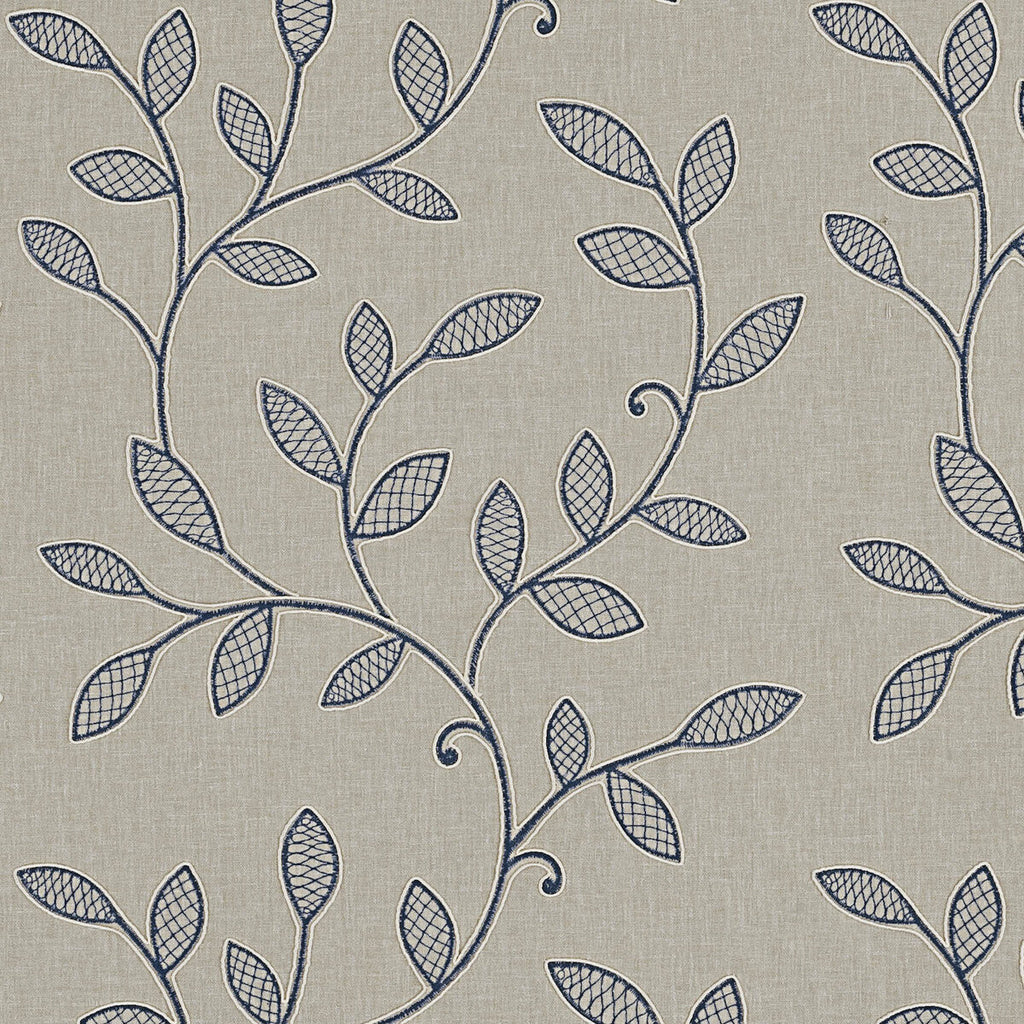 Samples and Purchasing available for Hetton - Denim  By Clarke And Clarke | Clarke & Clarke Richmond |  Drapery Embroidery at Designer Wallcoverings and Fabrics