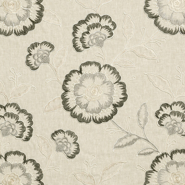 Richmond - Charcoal  By Clarke And Clarke | Clarke & Clarke Richmond |  Drapery Embroidery