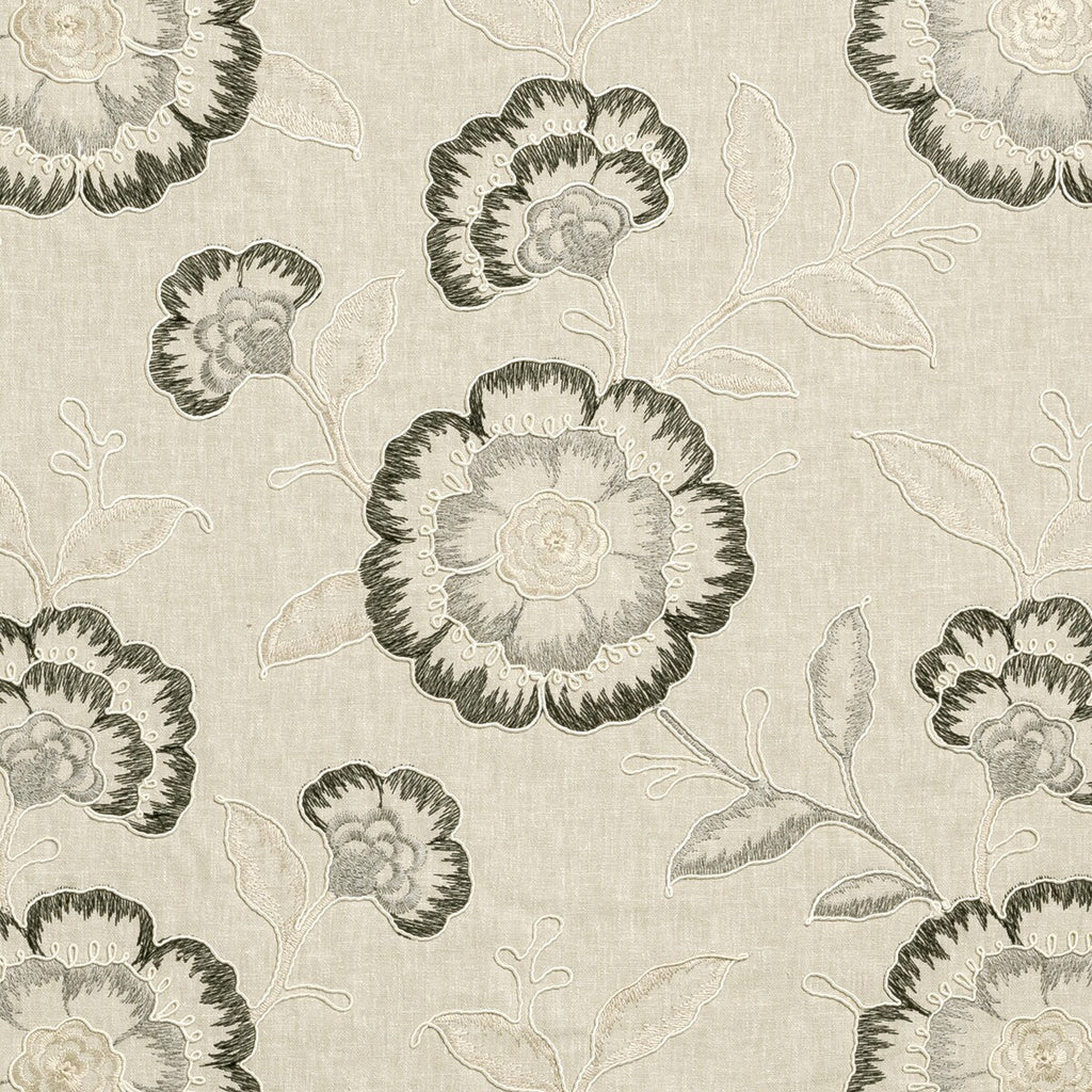 Samples and Purchasing available for Richmond - Charcoal  By Clarke And Clarke | Clarke & Clarke Richmond |  Drapery Embroidery at Designer Wallcoverings and Fabrics