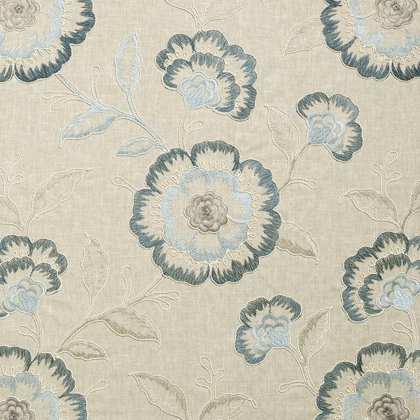 Richmond - Denim  By Clarke And Clarke | Clarke & Clarke Richmond |  Drapery Embroidery