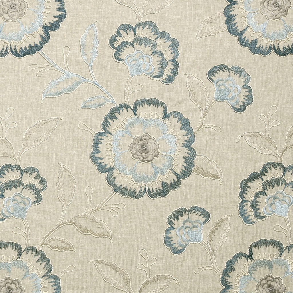 Samples and Purchasing available for Richmond - Denim  By Clarke And Clarke | Clarke & Clarke Richmond |  Drapery Embroidery at Designer Wallcoverings and Fabrics