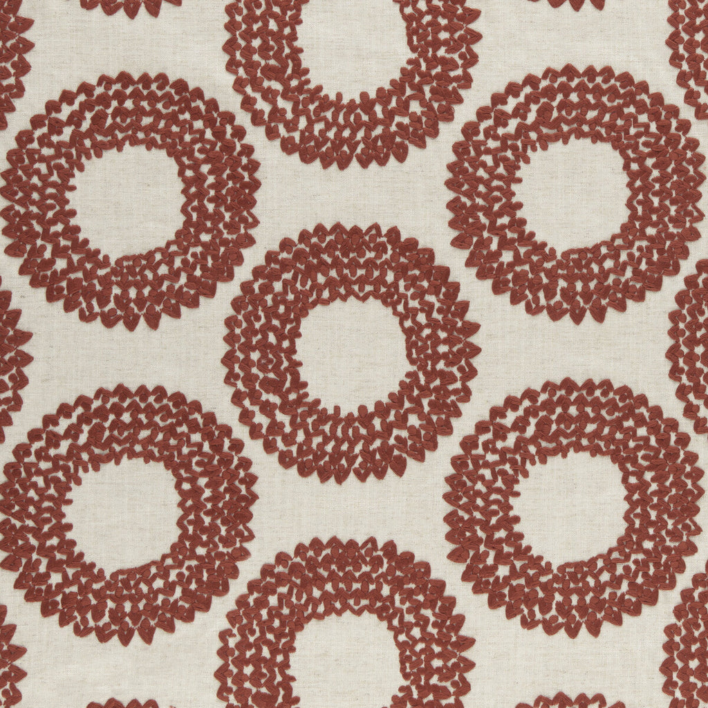 Samples and Purchasing available for Dashiki - Cinnabar  By Clarke And Clarke | Clarke & Clarke Amara |  Drapery Embroidery at Designer Wallcoverings and Fabrics