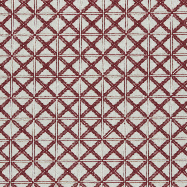 Makenzi - Red  By Clarke And Clarke | Clarke & Clarke Amara |  Drapery Embroidery