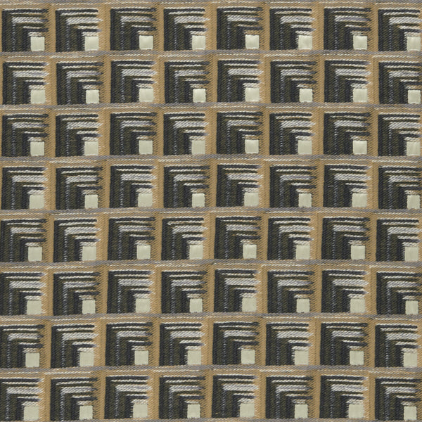 Oni - Charcoal/Cinnamon  By Clarke And Clarke | Clarke & Clarke Amara |  Drapery Weave
