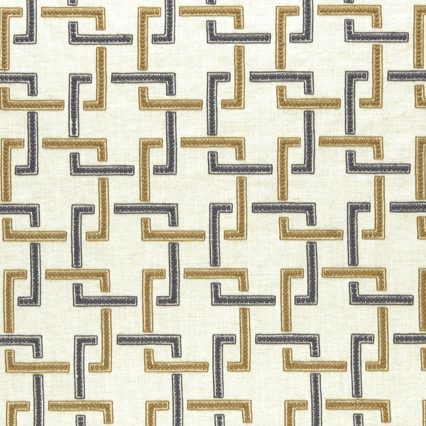 Sekai - Charcoal/Cinnamon  By Clarke And Clarke | Clarke & Clarke Amara |  Drapery Embroidery