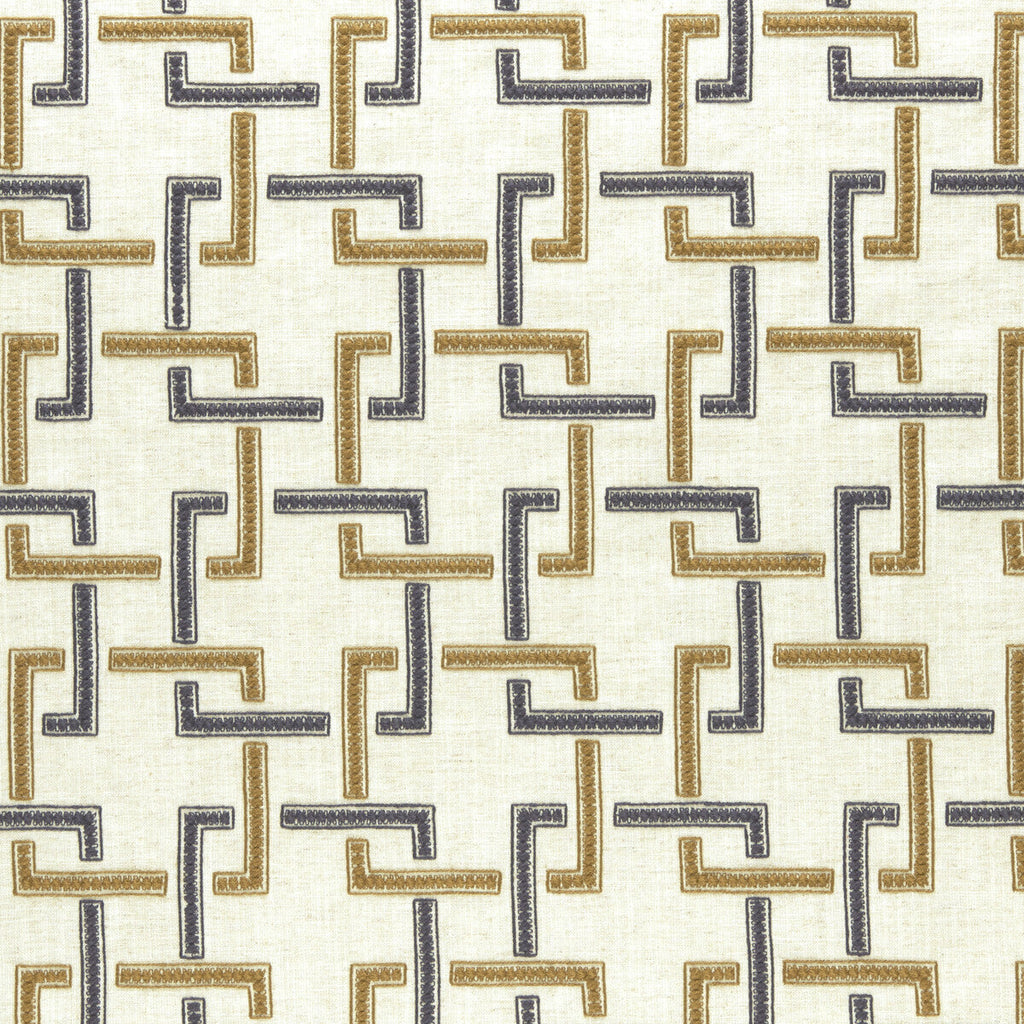 Samples and Purchasing available for Sekai - Charcoal/Cinnamon  By Clarke And Clarke | Clarke & Clarke Amara |  Drapery Embroidery at Designer Wallcoverings and Fabrics