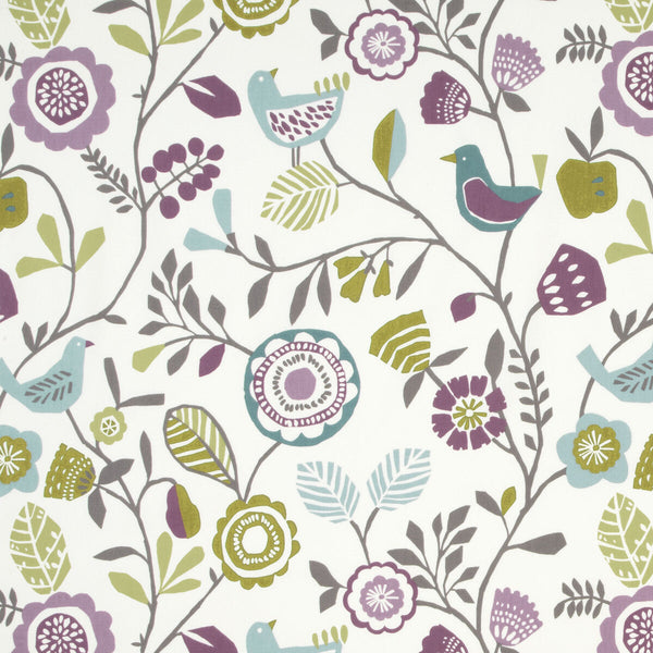 Folki - Heather/Olive  By Clarke And Clarke | Wilderness By Studio G For C&C | Botanical & Floral Multipurpose Print