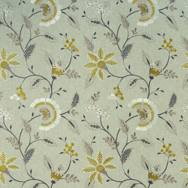 Delamere - Chartreuse  By Clarke And Clarke | Clarke & Clarke Halcyon |  Drapery Embroidery