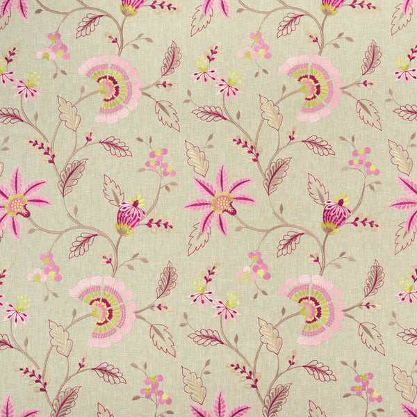 Delamere - Raspberry  By Clarke And Clarke | Clarke & Clarke Halcyon |  Drapery Embroidery