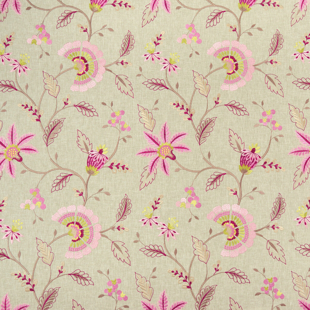 Samples and Purchasing available for Delamere - Raspberry  By Clarke And Clarke | Clarke & Clarke Halcyon |  Drapery Embroidery at Designer Wallcoverings and Fabrics