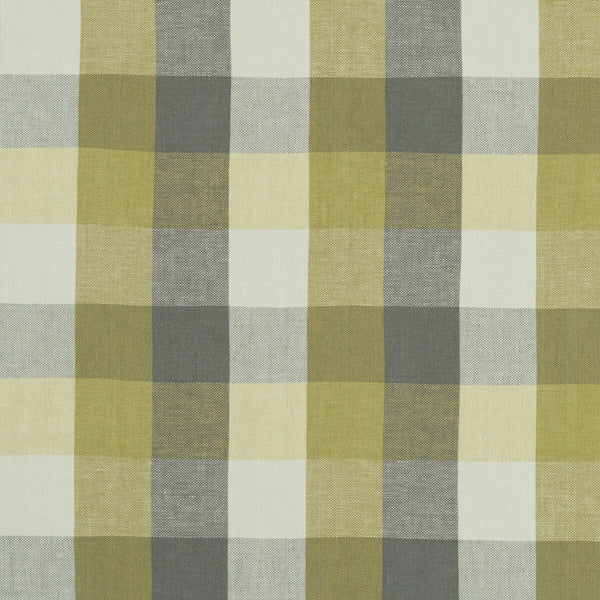 Austin Check - Citron/Natural  By Clarke And Clarke | Clarke & Clarke Castle Garden |  Multipurpose Weave