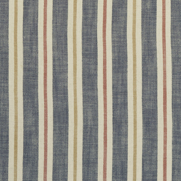 Sackville Stripe - Midnight/Spice  By Clarke And Clarke | Clarke & Clarke Castle Garden |Stripes  Multipurpose Weave