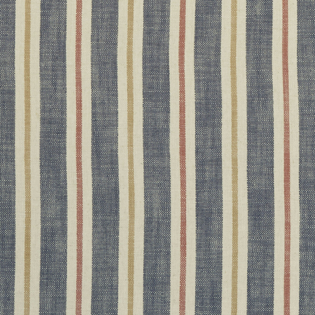 Samples and Purchasing available for Sackville Stripe - Midnight/Spice  By Clarke And Clarke | Clarke & Clarke Castle Garden |Stripes  Multipurpose Weave at Designer Wallcoverings and Fabrics