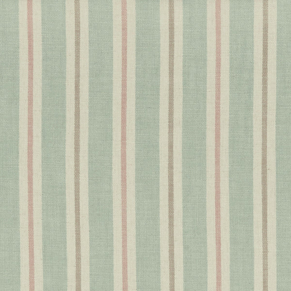 Sackville Stripe - Mineral/Blush  By Clarke And Clarke | Clarke & Clarke Castle Garden |Stripes  Multipurpose Weave