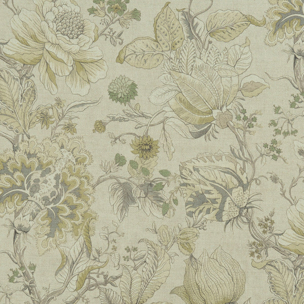 Sissinghurst - Citron/Natural  By Clarke And Clarke | Clarke & Clarke Castle Garden | Botanical & Floral Multipurpose Print